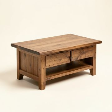 Louisbourg Solid Wood Coffee Table With Storage (synthetic illustration; no displayed measurements)