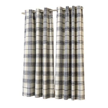 Angeles Checker Plaid Room Darkening Thermal Curtain Panels