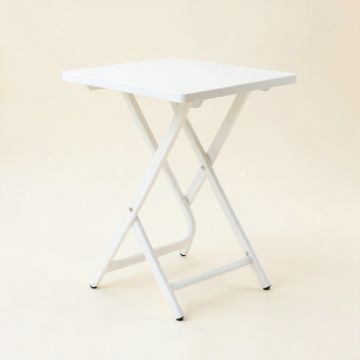 Stone Bridge Compact Balcony Table - White (synthetic illustration; no displayed measurements)