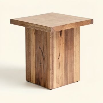 Teres Solid Wood Block End Table (synthetic illustration; no displayed measurements)