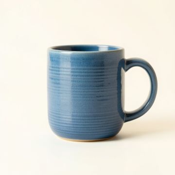 Holly Branch Ceramic Mug - Blue (synthetic illustration; no displayed measurements)