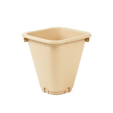 Rowan Bend Empty Railing Planter With Integral Brackets - Beige