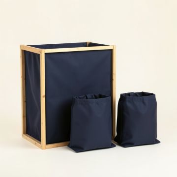 Cove Dale Laundry Sorting Station With Plain Removable Bags - Navy (synthetic illustration; no displayed measurements)
