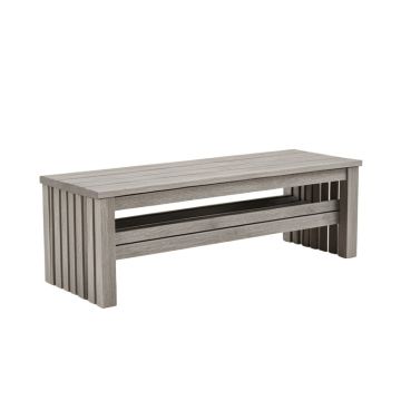 Dune Canyon Narrow Outdoor Storage Bench - Gray