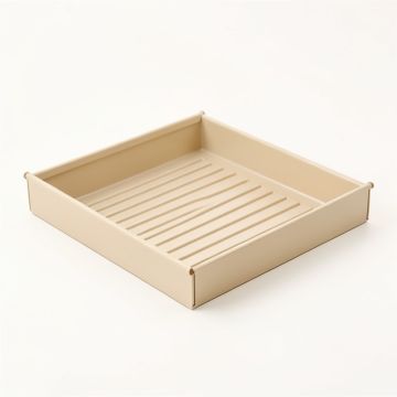 Linden Crest Empty Under-Desk Cable Tray - Beige (synthetic illustration; no displayed measurements)