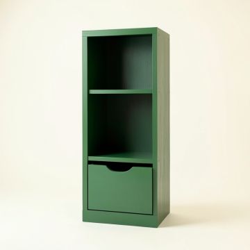 Birch Brook Narrow Cubby Tower - Green (synthetic illustration; no displayed measurements)