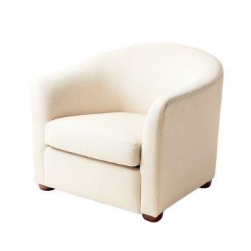 Bebi Upholstered Parsons Chair In Ivory