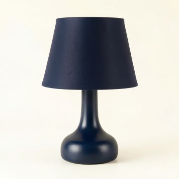 Harbor Bend Table Lamp With A Plain Fabric Shade - Navy (synthetic illustration; no displayed measurements)