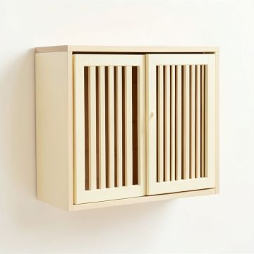 Elm Edge Wall-Mounted Entry Cabinet - Cream (synthetic illustration; no displayed measurements)
