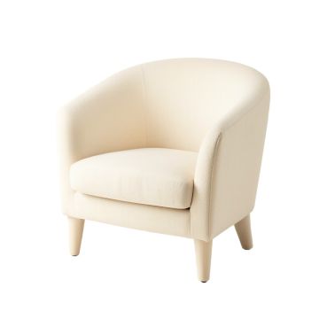 Shore Arc Upholstered Armchair - Ivory