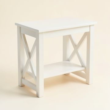 Linden Bridge Side Table - White (synthetic illustration; no displayed measurements)