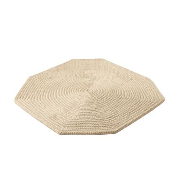 Octagon Senoia Ombre Braided Cotton Beige Area Rug