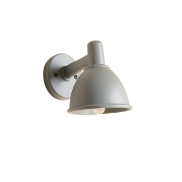 Slate Bend Wall Sconce Mounted On A Plain Wall - Gray