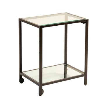Ducote Industrial Modern Iron/Glass Bar Cart (synthetic illustration; no displayed measurements)