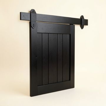 Big Wheel Style Sliding Wood Track Kit Barn Door Hardware (synthetic illustration; no displayed measurements)