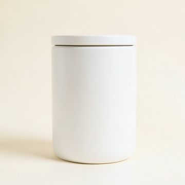 Linden Crest Storage Canister With Lid - White (synthetic illustration; no displayed measurements)