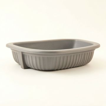 Rowan Crossing Empty Railing Planter With Integral Brackets - Gray (synthetic illustration; no displayed measurements)