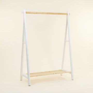 Maple Bridge Empty Garment Rack - White (synthetic illustration; no displayed measurements)
