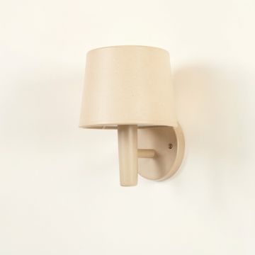 Olive Arc Wall Sconce Mounted On A Plain Wall - Beige (synthetic illustration; no displayed measurements)