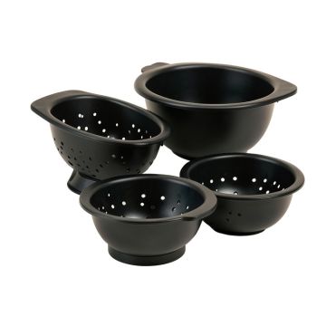 Bene Casa 3 Piece Splatter Shield Stainless Steel Strainer Set