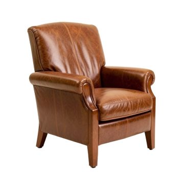 Jennifer 37 '' Wide Split Grain Leather Club Chair