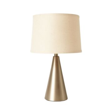 Briar Crossing Table Lamp With A Plain Fabric Shade - Beige