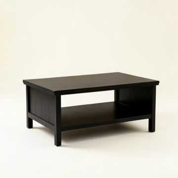 Oak Edge Coffee Table - Black (synthetic illustration; no displayed measurements)
