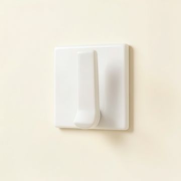 Field Brook Wall-Mounted Robe Hook - White (synthetic illustration; no displayed measurements)