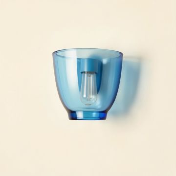 Field Bluff Wall Sconce Mounted On A Plain Wall - Blue (synthetic illustration; no displayed measurements)