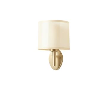 Alder Bluff Wall Sconce Mounted On A Plain Wall - Cream