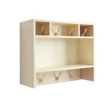 Hazel Bluff Wall-Mounted Entryway Organizer Shelf - Cream