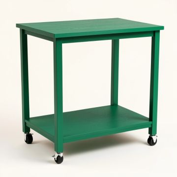 Clay Branch Empty Rolling Workshop Cart - Green (synthetic illustration; no displayed measurements)