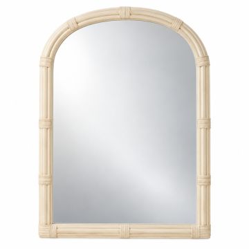 Holly Crest Framed Wall Mirror - Cream