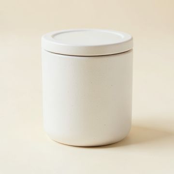 Shore Bridge Storage Canister With Lid - White (synthetic illustration; no displayed measurements)
