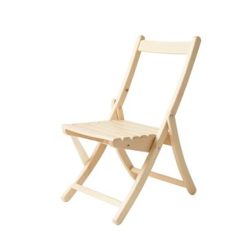 Oak Bridge Folding Outdoor Chair - Ivory