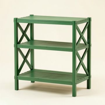 Aspen Bluff Empty Seed-Starting Shelving Unit Without Lights - Green (synthetic illustration; no displayed measurements)