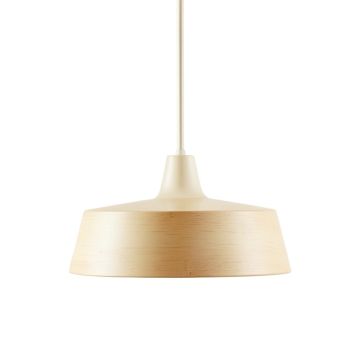 Laurel Bend Pendant Light Suspended From One Plain Cable - Cream
