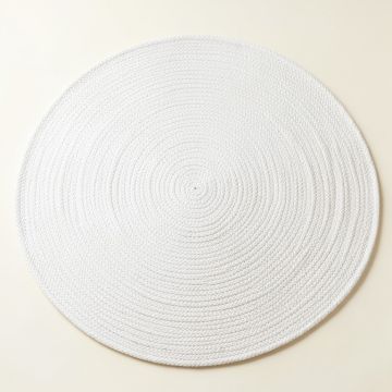 Lake Bend Round Area Rug - White (synthetic illustration; no displayed measurements)