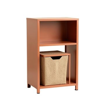 Bay Bluff Freestanding Pull-Out Hamper Cabinet - Terracotta
