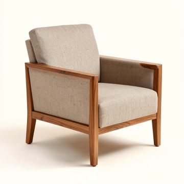 Fajardo 33 '' Wide Linen Armchair (synthetic illustration; no displayed measurements)