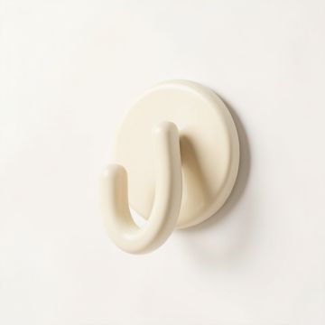 Shore Arc Wall-Mounted Robe Hook - Ivory (synthetic illustration; no displayed measurements)