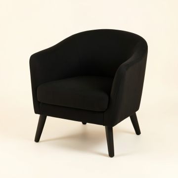 Birch Bend Upholstered Armchair - Black (synthetic illustration; no displayed measurements)