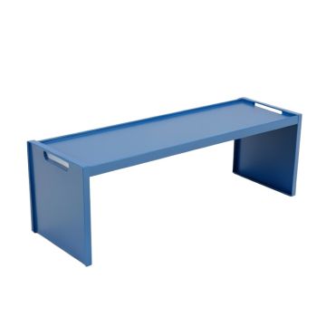 Lake Bridge Narrow Outdoor Storage Bench - Blue