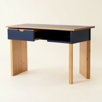 Olive Bend Writing Desk - Navy (synthetic illustration; no displayed measurements)