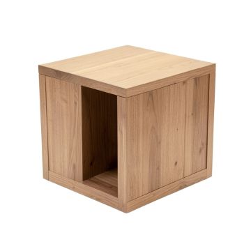 Athena Solid Wood End Table With Storage