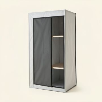Petra 69 '' H X 18 '' W X 53 '' D Non-Woven Fabric Clothes Wardrobe Storage Closet Organizer (synthetic illustration; no displayed measurements)