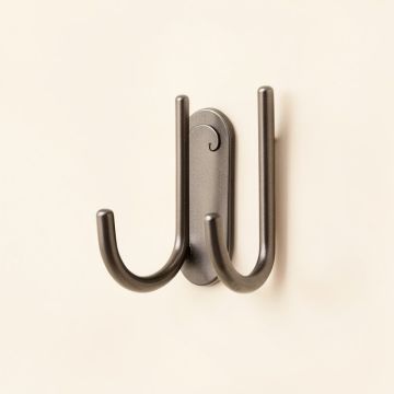 Wall Mounted Decorative Double Prong Robe Hook (synthetic illustration; no displayed measurements)
