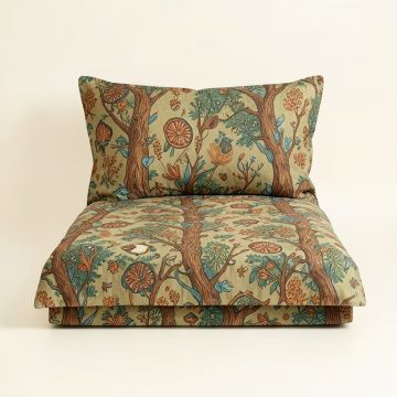 Woodland Friends Bohemian Pillowcase (synthetic illustration; no displayed measurements)