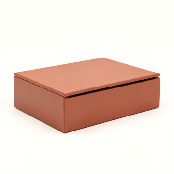 Summit Crest Desktop Monitor Riser - Terracotta (synthetic illustration; no displayed measurements)