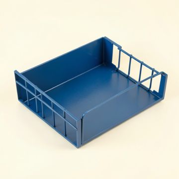 Oak Edge Empty Under-Desk Cable Tray - Blue (synthetic illustration; no displayed measurements)